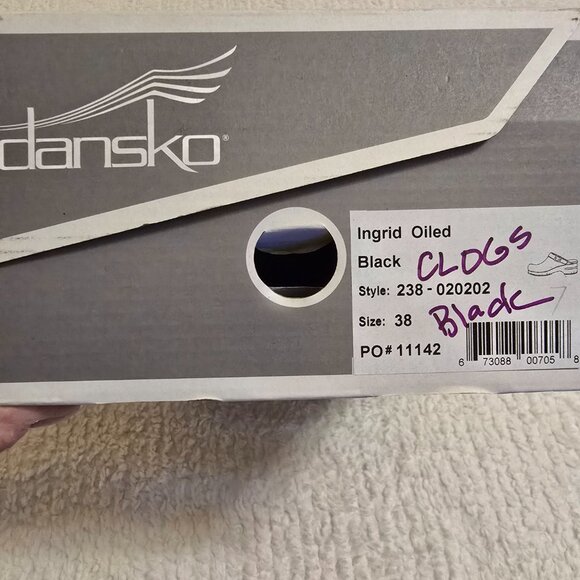 Dansko Black Slingback Clogs Size 38 NEW With Box - Picture 13 of 15